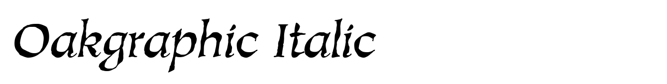 Oakgraphic Italic